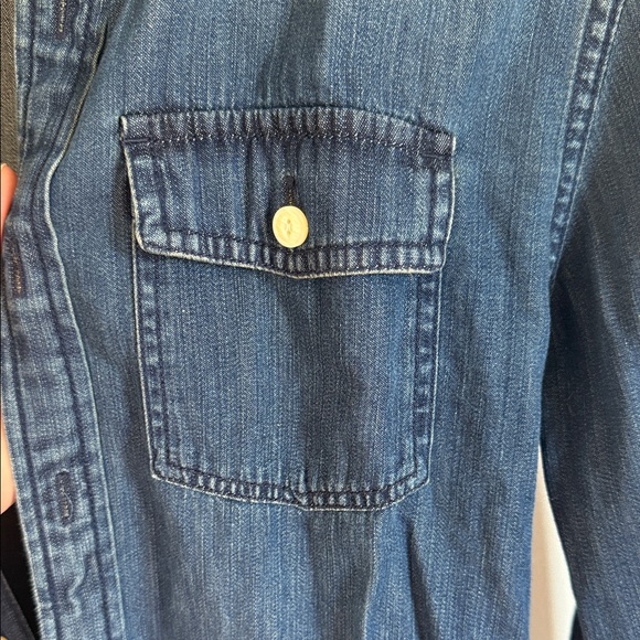 American Eagle Outfitters Dark Blue Casual Shirt - Picture 4 of 4